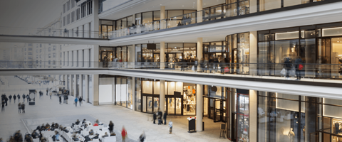 About costumer Aufnahme eines Einkaufszentrum von innen