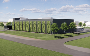 3D-Ansicht Begrünungsanlage 3D-Grafik der Begrünungsanlage des Datacenter Hannover