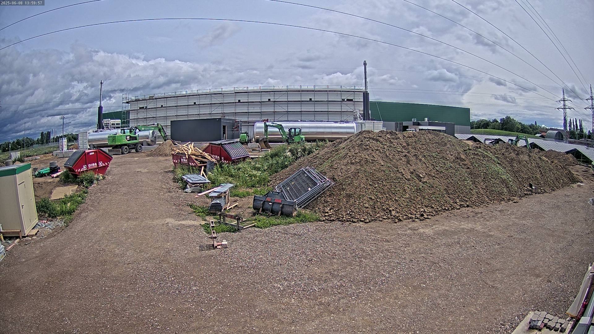 Außenaufnahme der Baustelle des Datacenter in Sende