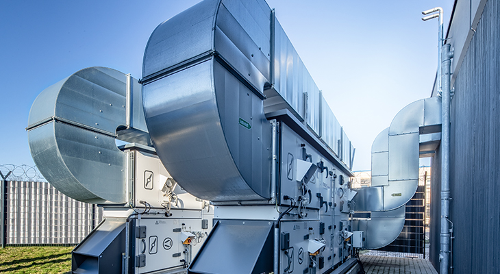 Aufnahme der Klimatisierungstechnik am Datacenter Leipzig