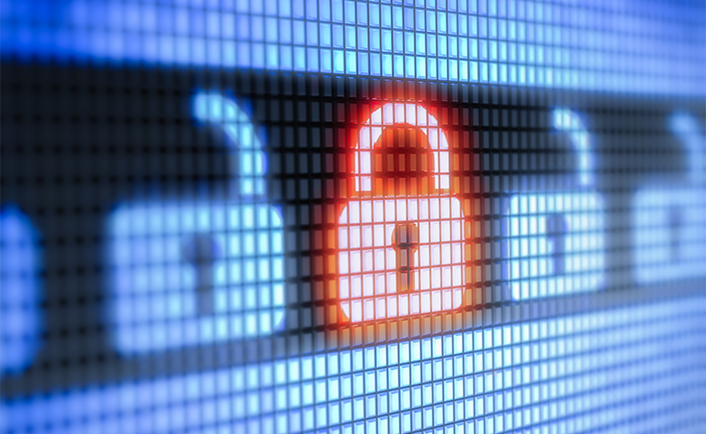 Cybersecurity_Informationssicherheit-enviaTEL-blog Digitale Verschlüsselungssymbole