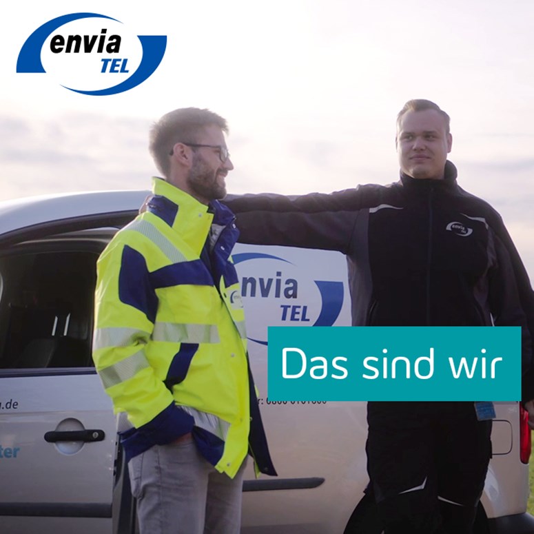 Mit Highspeed durch den Arbeitsbereich Service Mitarbeiter Lucas Richter und Karsten Opitz envia TEL