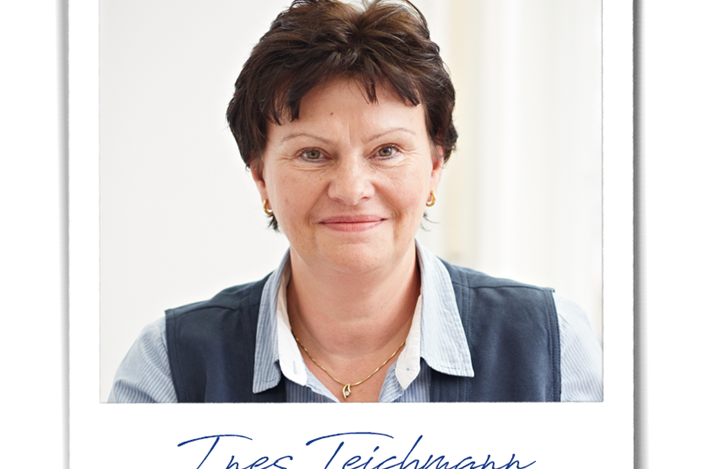 Porträt Ines Teichmann Foto Ines Teichmann im Polaroid-Optik