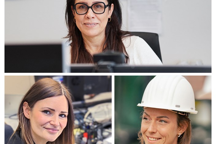 Frauen in technischen Berufen der envia TEL Drei Mitarbeiterinnen der envia TEL