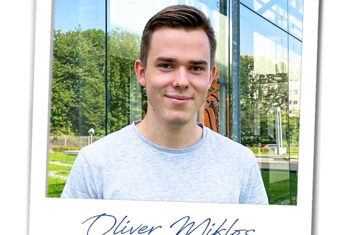 Oliver Miklos Porträt von Oliver Miklos in Polaroid-Optik