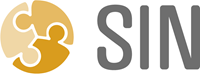 Logo SIN Logo SIN e.V. mit gelbem rundem Puzzle