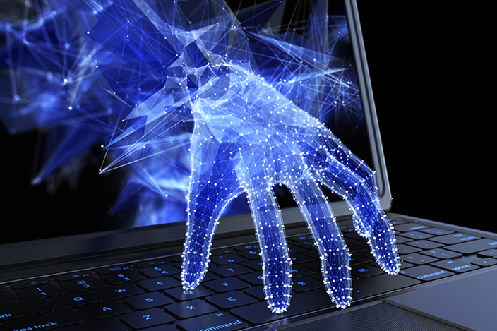 Cyberangriff-Hacking-Laptop