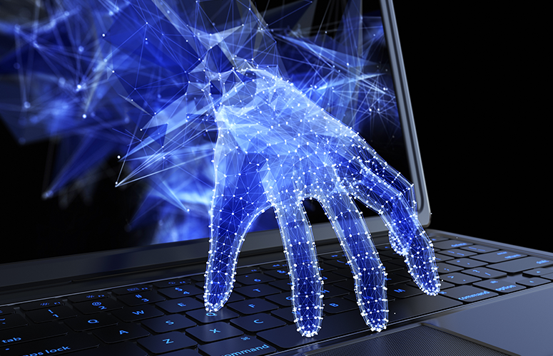 Cyberangriff-Hacking-Laptop