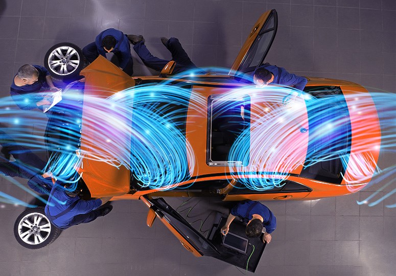 Digitale-Autowerkstatt-enviaTEL Digitale Auto-Werkstatt beschleunigt das Arbeiten