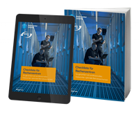 Checkliste für Rechenzentren Cover des Whitepapers auf einem E-Book und einem Buch dargestellt