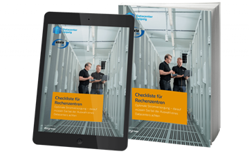 Checkliste für Rechenzentren Stromversorgung E-book Checkliste Rechenzentrum Packshot