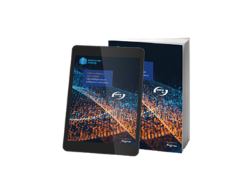 Whitepaper e-Book externes Datenmanagement Whitepaper und dessen Cover auf einem E-Book und einem Buch dargestellt