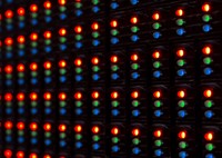 Dioden-Leuchten-Videos Lichtermuster einer großen Videoproduktion