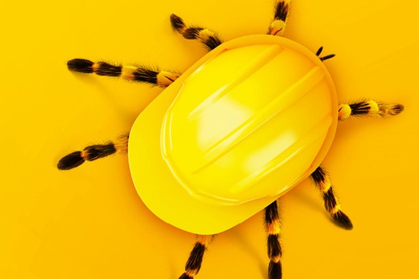 envia-TEL-Ausbaugebiete-B2B große Spinne wird von Bauhelm verdeckt