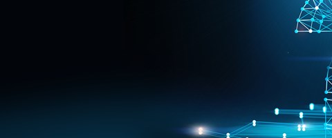 Häufige Fragen blau erleuchtetes Fragezeichen vor dunklem Hintergrund