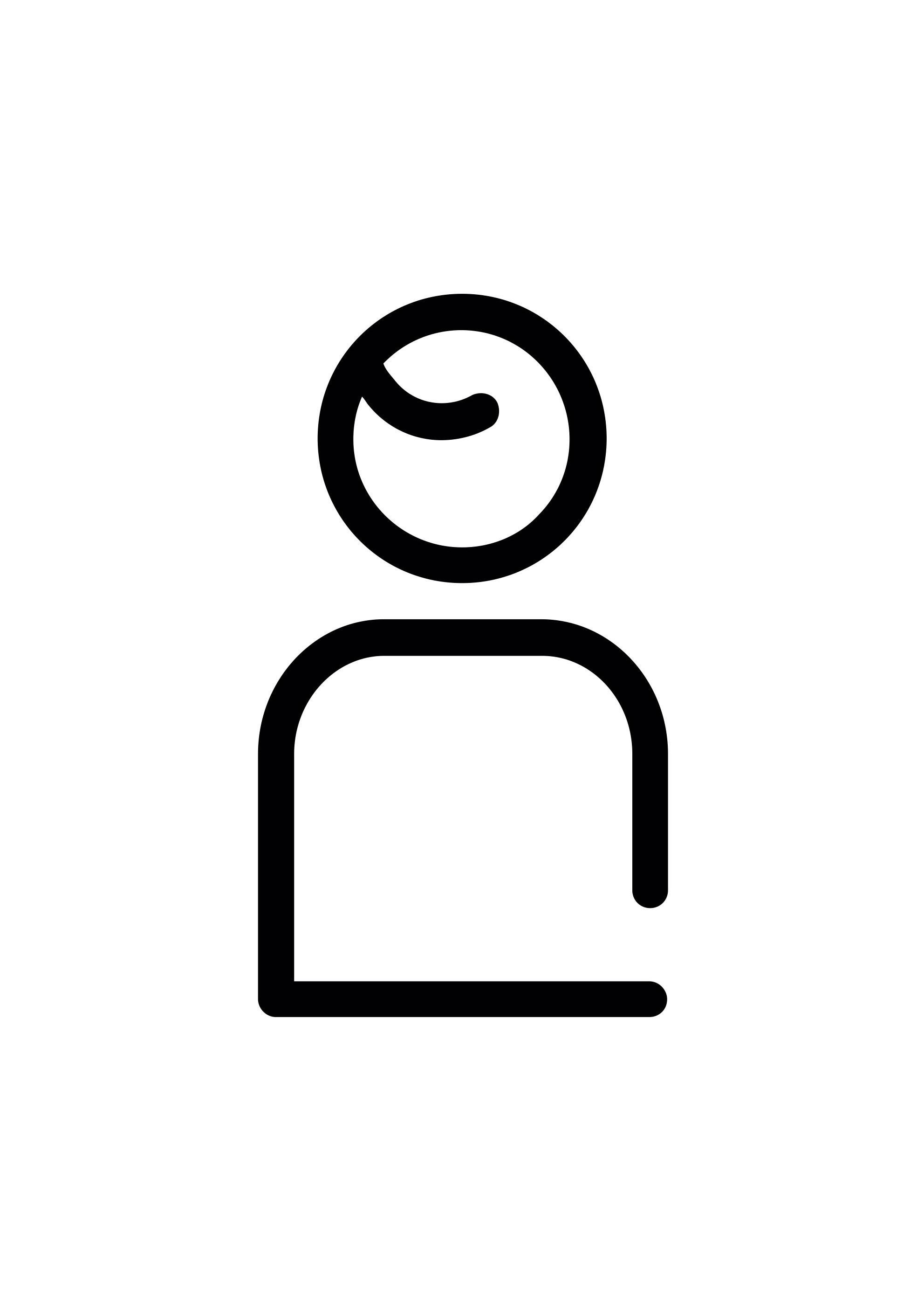 Schwarzes Piktogramm eines Menschen