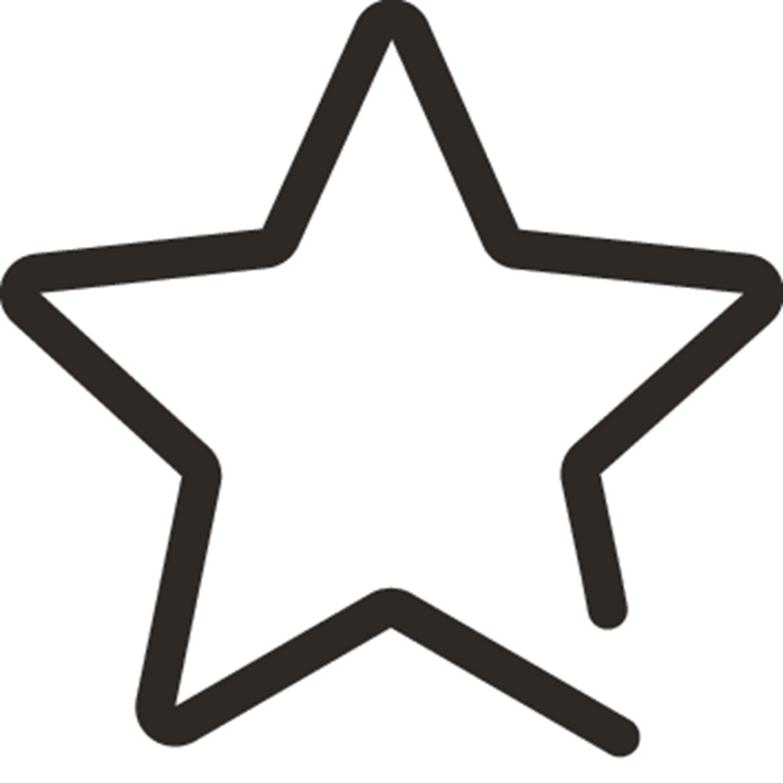 Stern Schwarzes Piktogramm eines Sternes