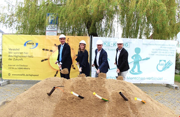 Spatenstich Glasfaserausbau Markranstädt 15.04.2025