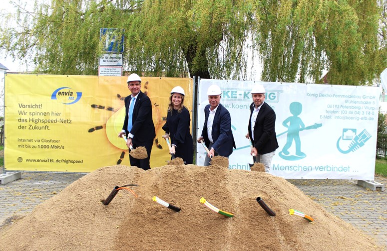 Spatenstich Glasfaserausbau Markranstädt 15.04.2025