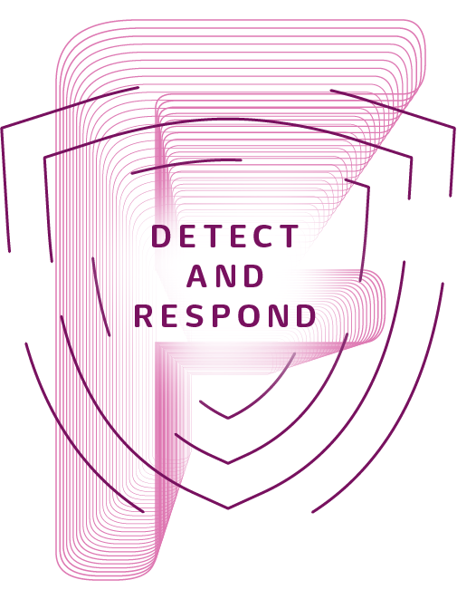 3D-Grafik des Buchstabens F mit Text und angedeutetem Schutzschild