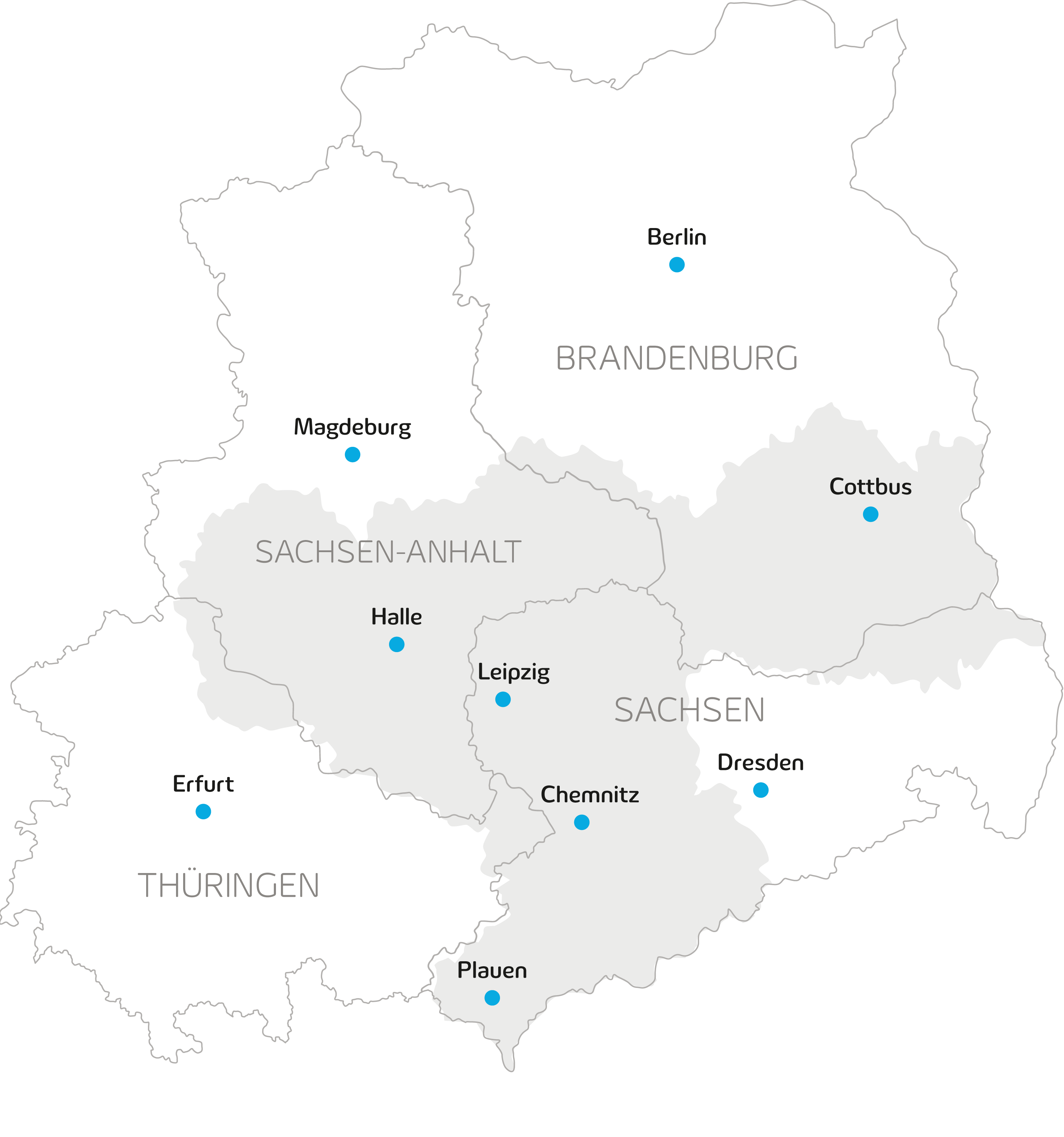 Karte Netzgebiet envia TEL